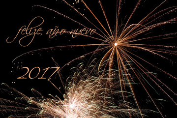 Feuerwerk mit dem Text 