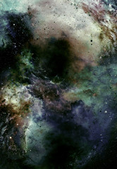 Cosmic space and stars, color cosmic abstract background.