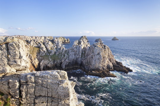 Pointe de Penhir and Tas de Pois, Peninsula of Crozon, Finistere, Brittany, France 