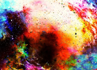 Cosmic space and stars, color cosmic abstract background.