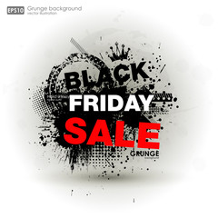 Grunge Black Friday. Abstract dirt backgrounds texture. Grunge banner with an inky dribble strip with copy space. Abstract background for Black Friday
