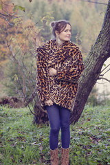 Girl wearing artificial fur © marbenzu