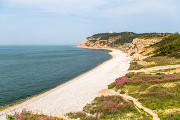 Fototapeta na wymiar Jiuzhangya Scenery Spot beach in Changdao Island, located near Yantai, Shandong, China