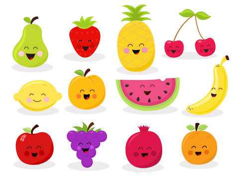 Collection Of Fruit Characters