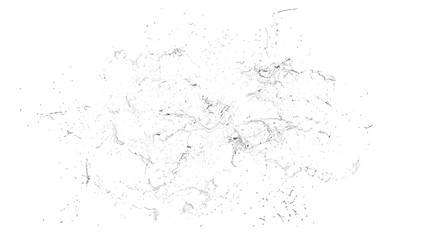 Isolated transparent splash of water splashing on a white backgr