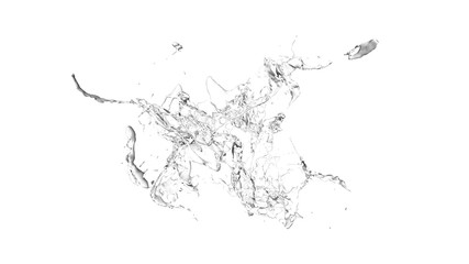 Fototapeta premium Isolated transparent splash of water splashing on a white backgr
