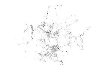 Fototapeta premium Isolated transparent splash of water splashing on a white backgr