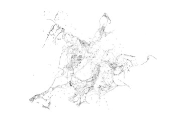 Fototapeta premium Isolated transparent splash of water splashing on a white backgr