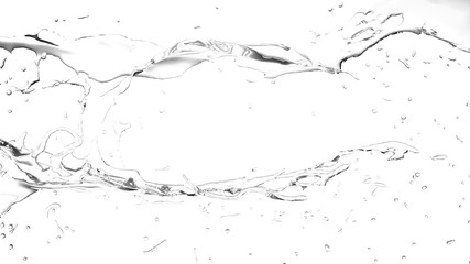 Fototapeta premium Isolated transparent splash of water splashing on a white backgr