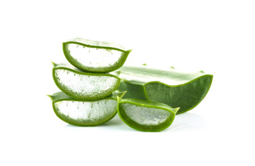 Aloe vera on a white background