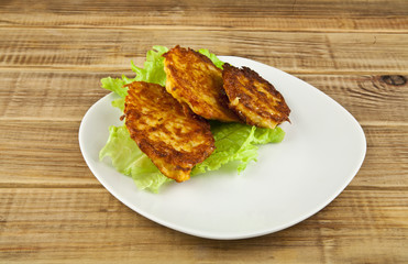 potato pancakes in plate
