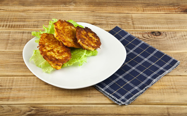 potato pancakes in plate