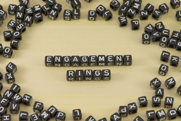 The concept of the word wedding rings