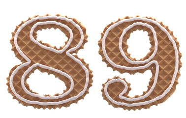 Font. Waffles with cream.
