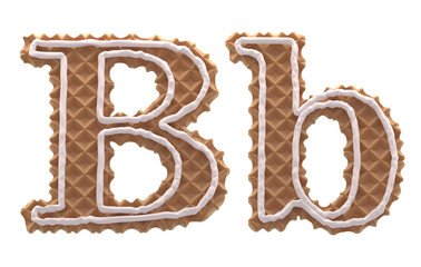 Font. Waffles with cream.
