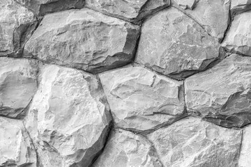 black and white granite rock wall texture