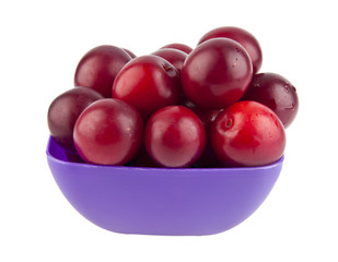 plums in bowl