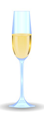 Champagner Glas - Hell