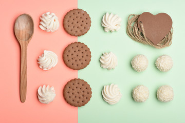 cookies with white marshmallow
