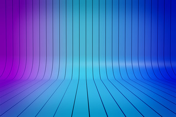 Abstract 3D blue gradient stripes horizontal background.