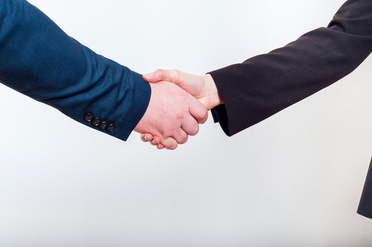 Business handshake when making a good profitable deal