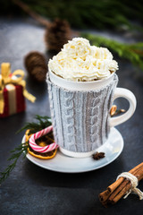 Hot Chocolate in a Fancy Sweater Mug