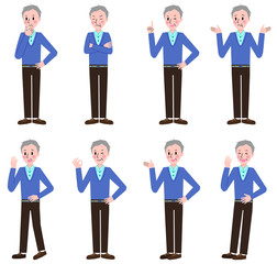 シニア　男性　ジェスチャー