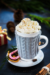 Hot Chocolate in a Fancy Sweater Mug