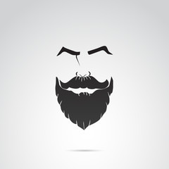 Beard vector icon.