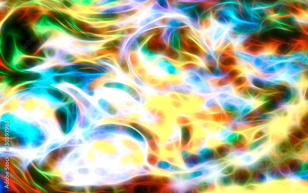 Poster abstract multicolor background and color fractal effect.