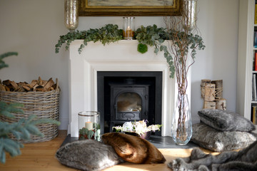 Christmas fireplace - 130397908