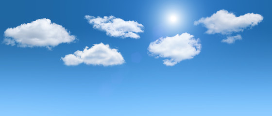White Clouds on Blue Sky