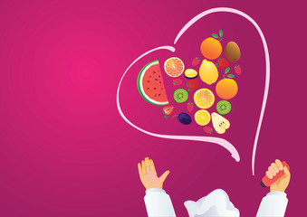 Gift , the heart  for a romantic holiday 