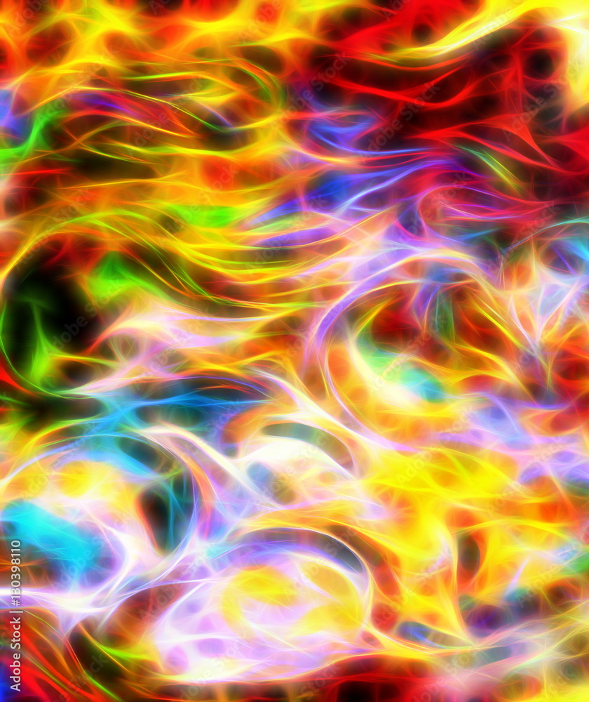 Poster abstract multicolor background and color fractal effect.