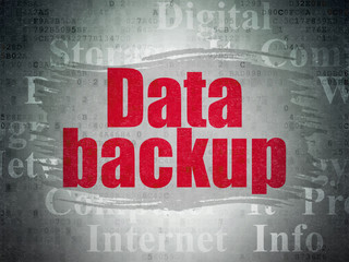 Data concept: Data Backup on Digital Data Paper background