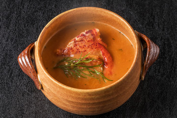 ロブスターのビスク　フランス料理　 French food Lobster Bisque
