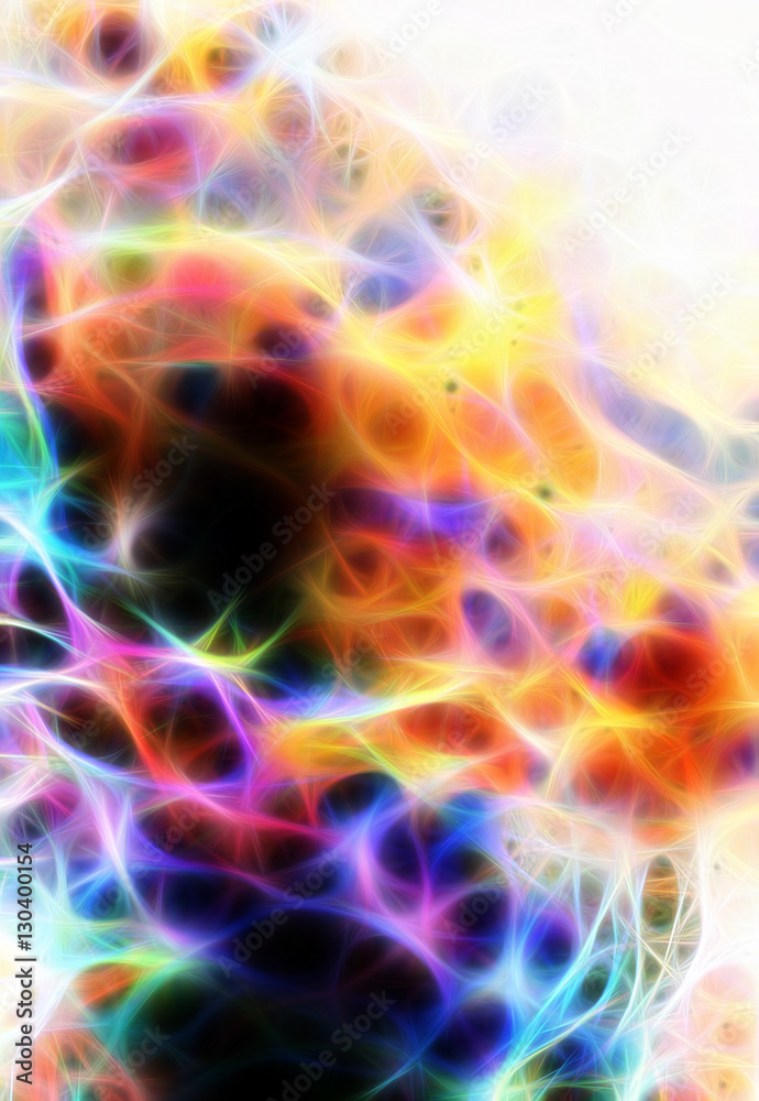 Poster abstract multicolor background and color fractal effect.
