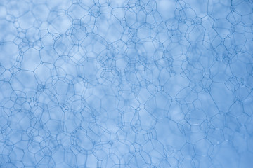 Foam blue bubble texture.