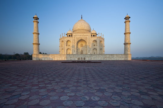 The Taj Mahal mausoleum eastern view (viewed from Taj Mahal Mosque), Uttar Pradesh