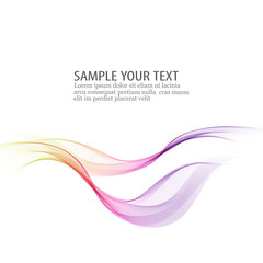 Abstract vector background, blue and green transparent waved lines