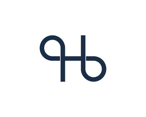 Letter H Loop Logo Design Element