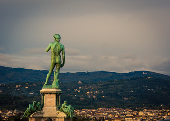 statue overlooking florence
