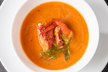 ロブスターのビスク　フランス料理　 French food Lobster Bisque