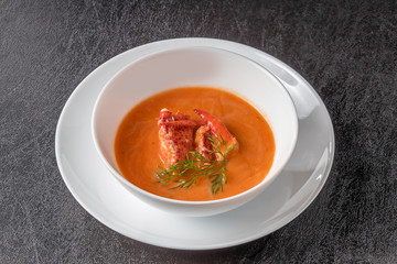 ロブスターのビスク　フランス料理　 French food Lobster Bisque