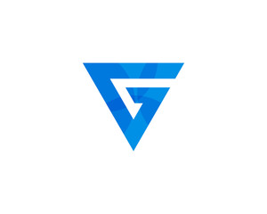 Letter G Triangle Logo Design Template Element