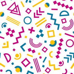 Trendy Memphis pattern. Retro style.