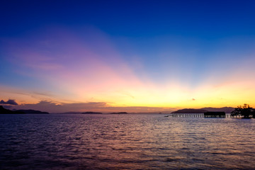 Sunrise at Phuket Beach. Thailand.