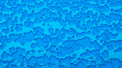 Blue abstract, three-dimensional background with flowing fluid f