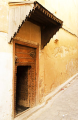 Architectural detail in Fes Old Medina, Morocco, Africa