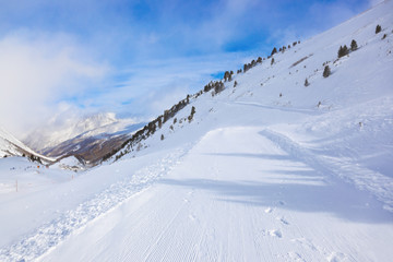 Fototapeta na wymiar Mountain ski resort Obergurgl Austria
